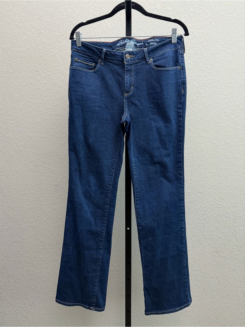 Eddie Bauer Women's Slightly Curvy Dark Indigo Bootcut Jeans